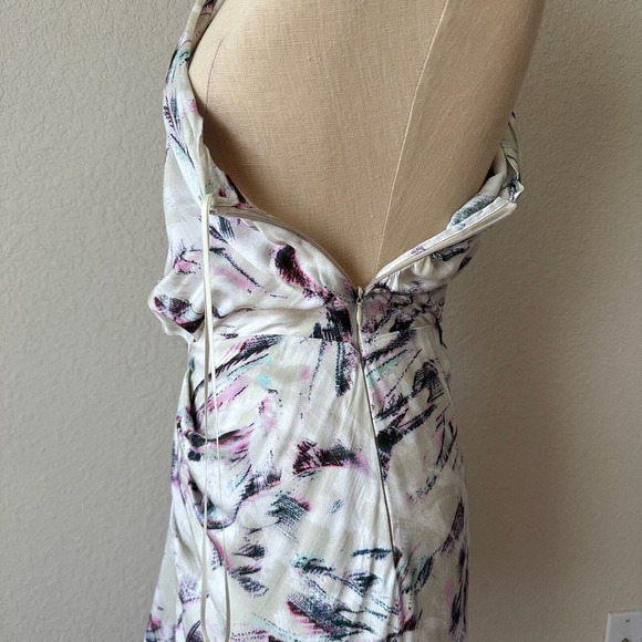 NWT IRO Kevals Printed One-Shoulder Mini Dress in Beige Multicolor - Picture 6 of 15